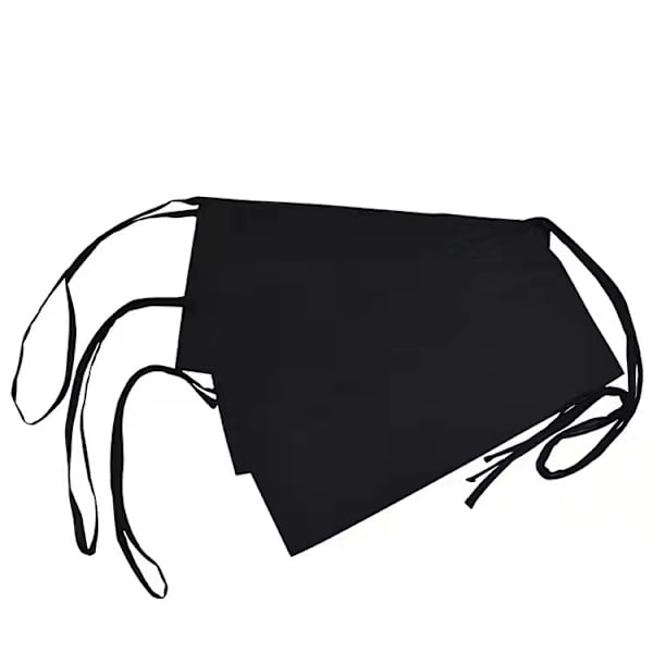 2-fickigt Denimförkläde, Halvförkläde i Polycotton (Svart)