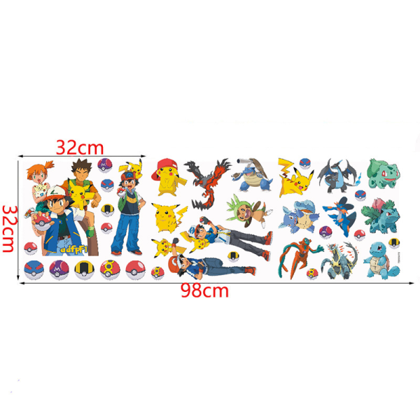 Pikachu 3D stridande Tyrannosaurus väggdekoration för barnrum