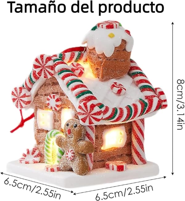 Julepynt Gingerbread House - Blød Clay Fairy Tale Candy House til