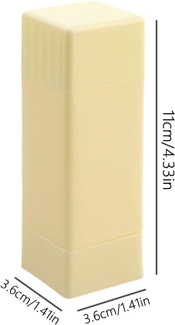3-delt Gul Smørdispenser, Smørpinneholder Rotasjon