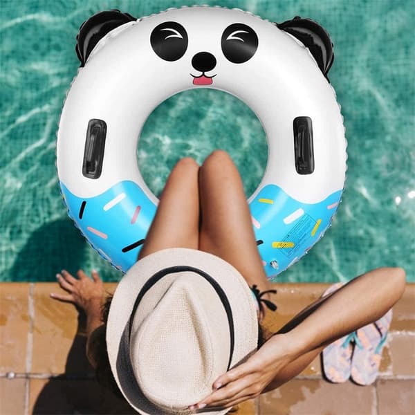 Panda bade ring oppblåsbar bade ring panda vannsport