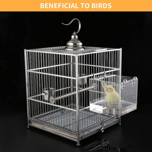 Fågelbadkar hängande fågelbadskål Transparent akrylfågel