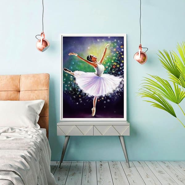 Diamantmaleri 5D Diamantmaleri Dansende Kvinne DIY Krystall