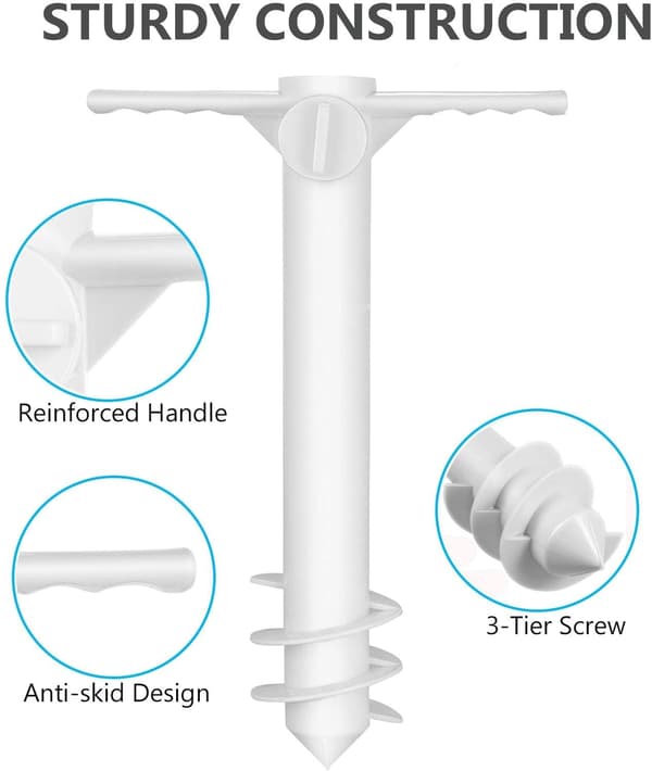 1 st vit ABS-plast markplugg paraplyinsats strand
