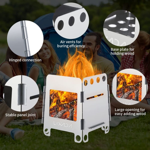 1 superlätt hopfällbar kokkärl för picknick, vandring och camping