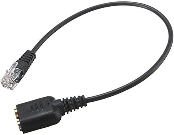 Han til 2 x 3,5 mm hun jackstik hovedtelefon telefon mikrofon lyd splitter adapter kabel til fastnet