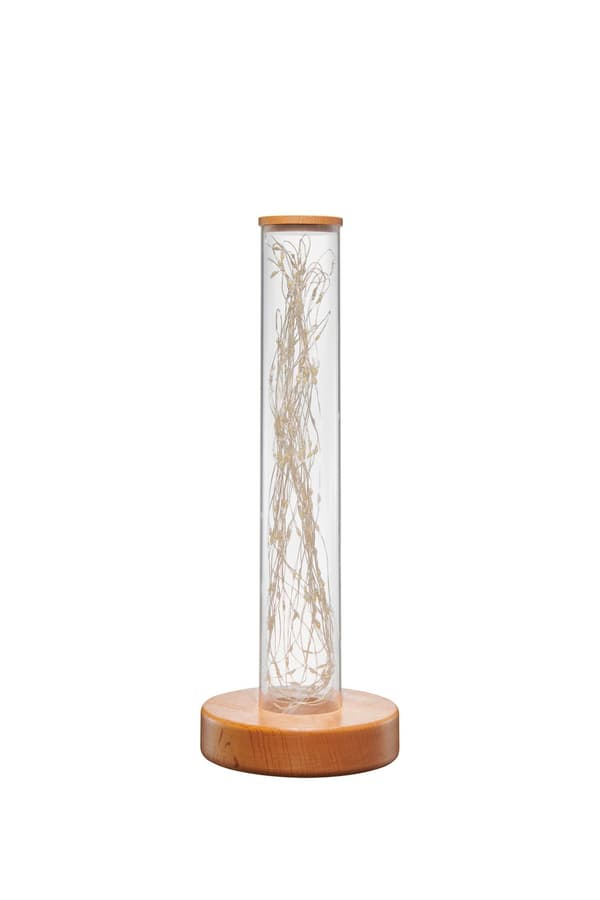 1 stk. 33*12cm Firewire Root Natlampe Sølvtråd Bordlampe