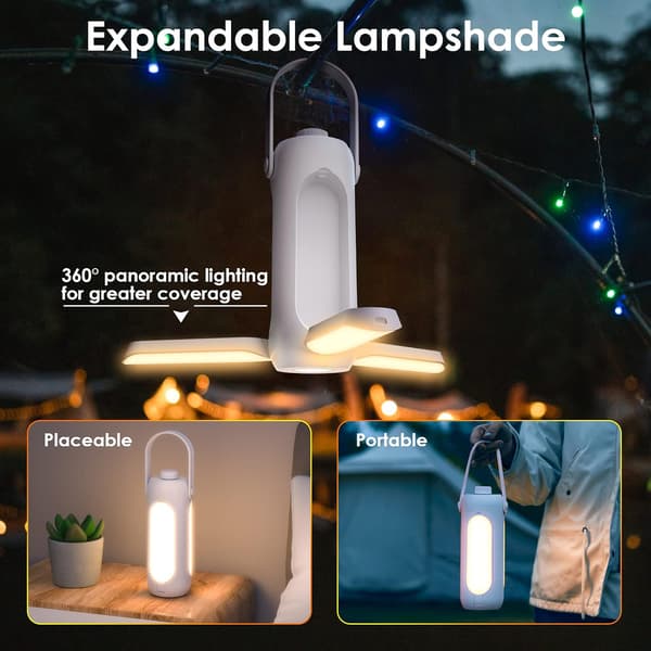 Multifunksjonelt Campinglys 10000mAh Oppladbar Utvidbar