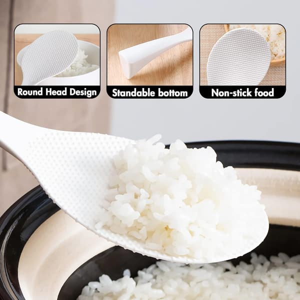 2 stk. Non-stick stående risske, spatel, hvid