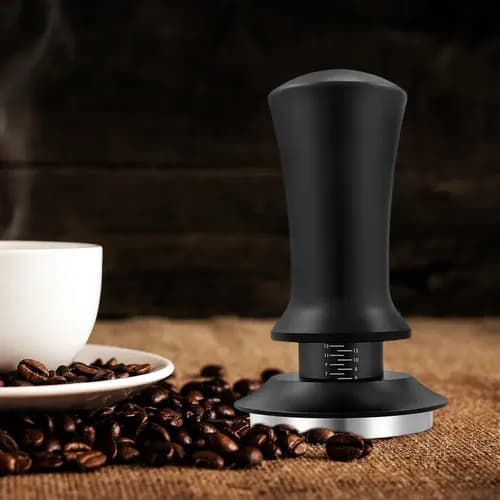 1 Genanvendelig Kaffetamper Med Flad Bund Til 58mm Sort