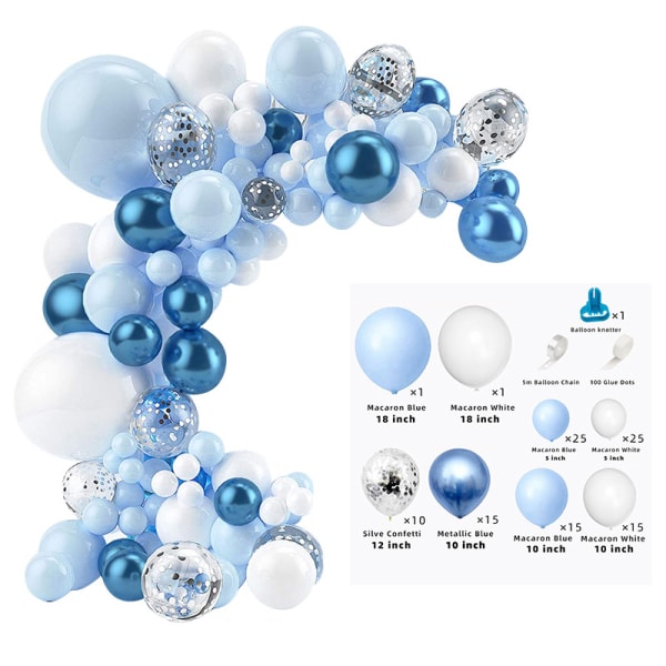 Sølv Metallic Latex Balloner og 4D Sølv Folieballoner, til