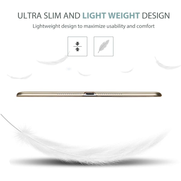 Smart Case för iPad 9,7 tum iPad 6:e/5:e generationen 2018 2017 (Modell: A1893 A1954 A1822 A1823), Ultra Smalt Lätt