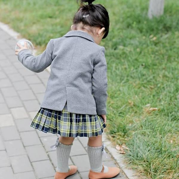 Babyflicka Knähöga Strumpor Toddler Klänningstrumpor Bomulls Babystrumpor