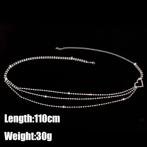 1 st (silver) mode-personlighet strass Flera lager kärlek