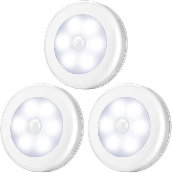 Bevegelsessensorlys, Batteridrevne LED-nattelys, Vegglys for