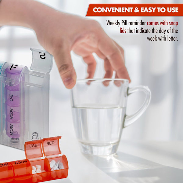 1 kpl (seitsemän väriä) Viikoittainen Pill Organizer - Pill Planners for