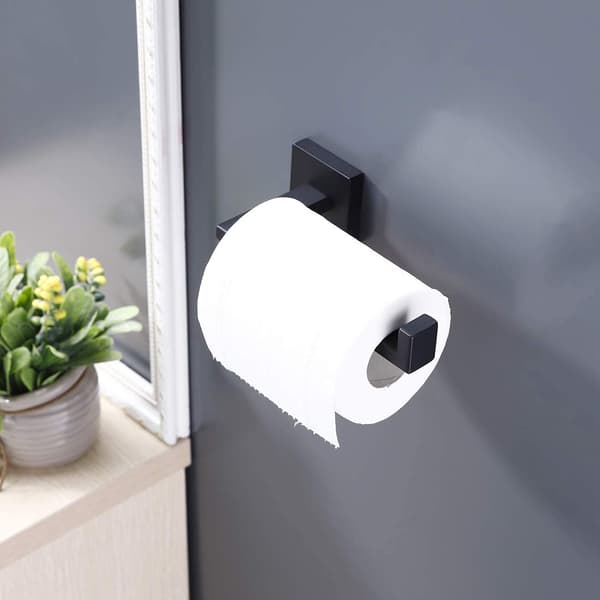 Sort Toiletpapirholder, Kvadratisk, 19cm * 11cm * 6.5cm, Rustfrit Stål