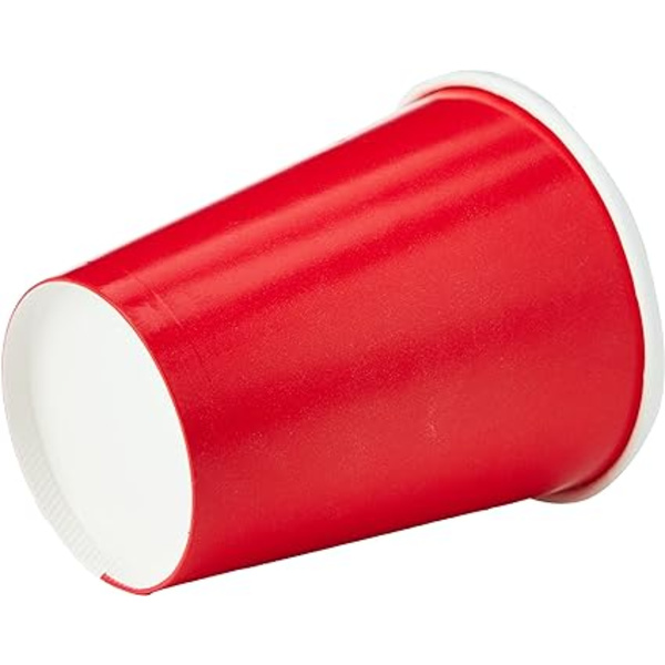 9oz 250ml Papirkopper i Solid Farge (Rød, 20stk) - Elegant Rubyrød Tema