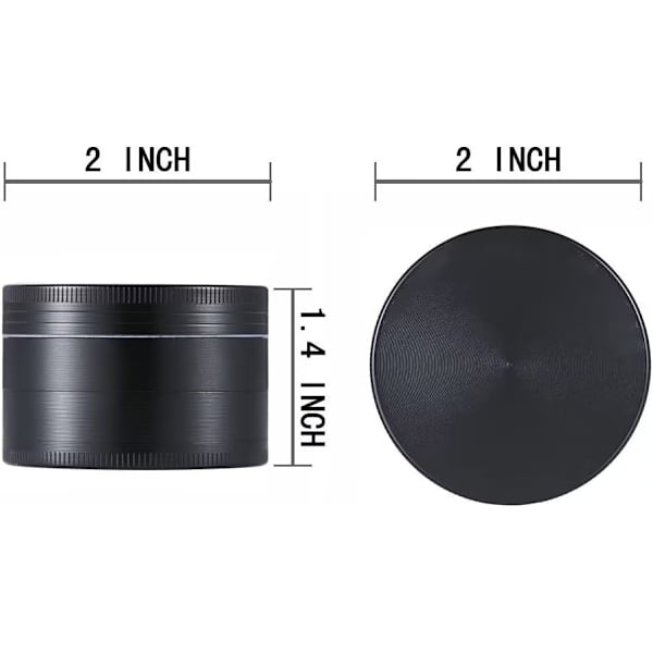 Mylly Elämäntakuu, 2”(5cm) 4 Osainen Sinkkiseosmylly -