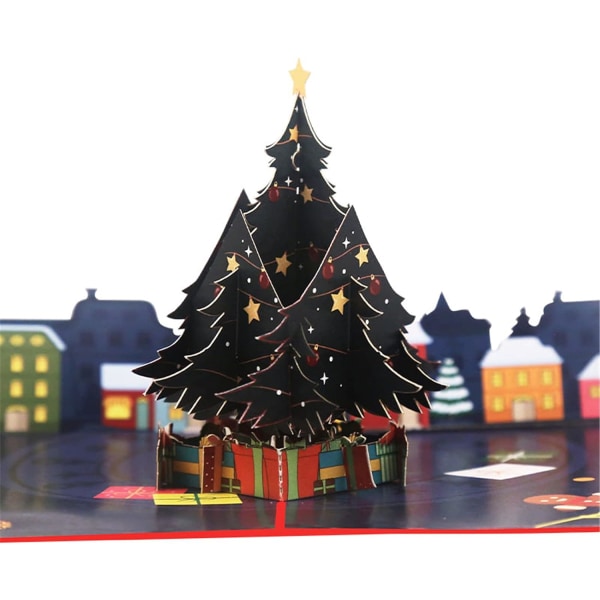 Pop-up julekort med konvolutter, sød og sjov unik 3D