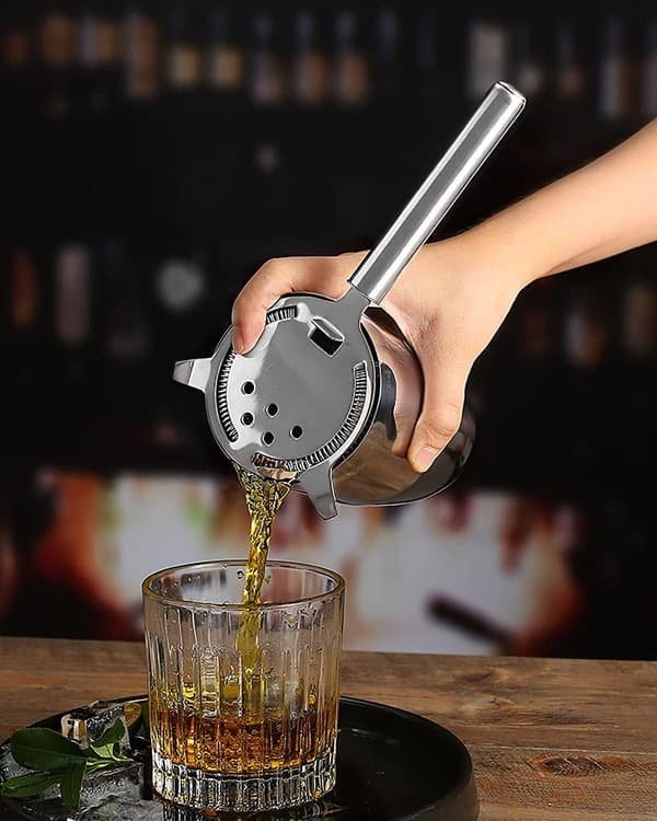 1 stk sølv cocktail sil, rustfritt stål bar sil,