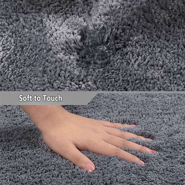 Badematte, liten kvartsirkel rund dusjmatte,