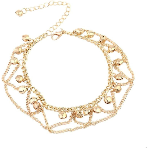 1 kpl (Kulta) Anklet-ketju Anklet-rannekorut Aalto-pinnoitettu riipus