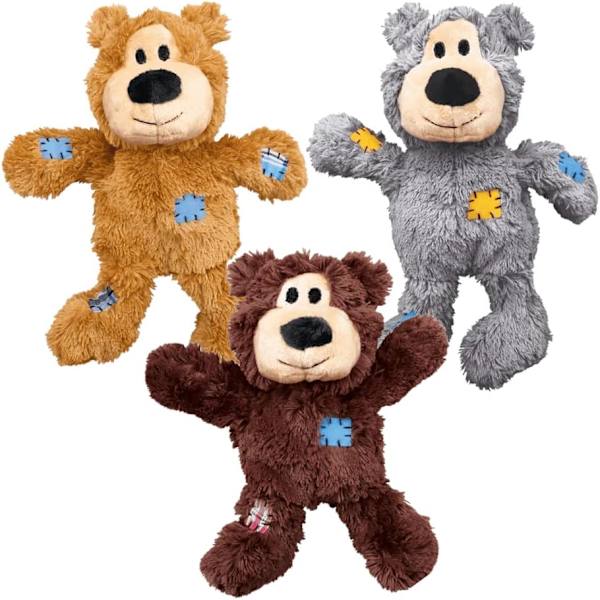 Patch Bear Hållbara Hundleksaker Storlek: Small/Med Pack med 2 Små Ras