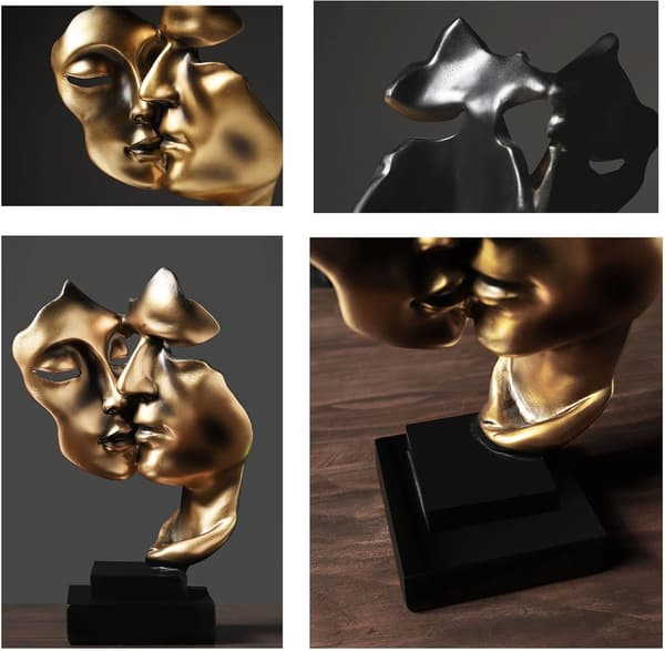 Stilhed er Guld Skulptur Moderne Minimalistisk Abstrakt Håndværk