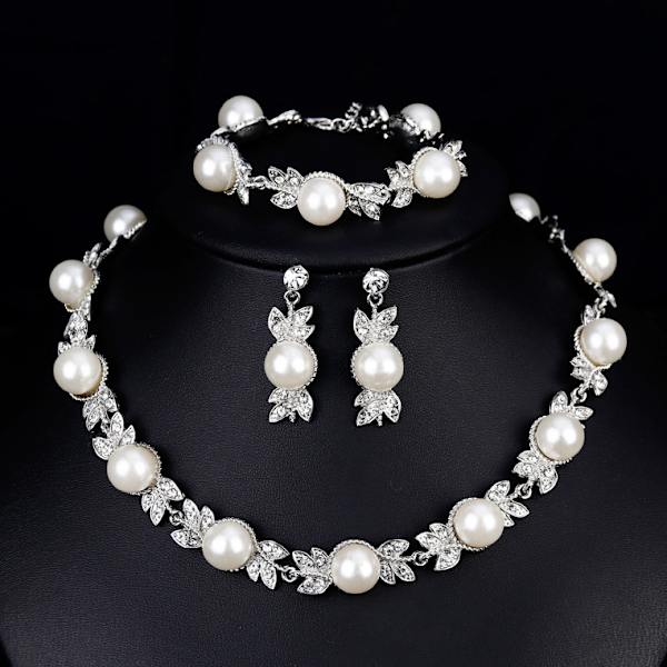 Minimalistisk og Elegant Stil Sæt Mode Rhinestone Pearl