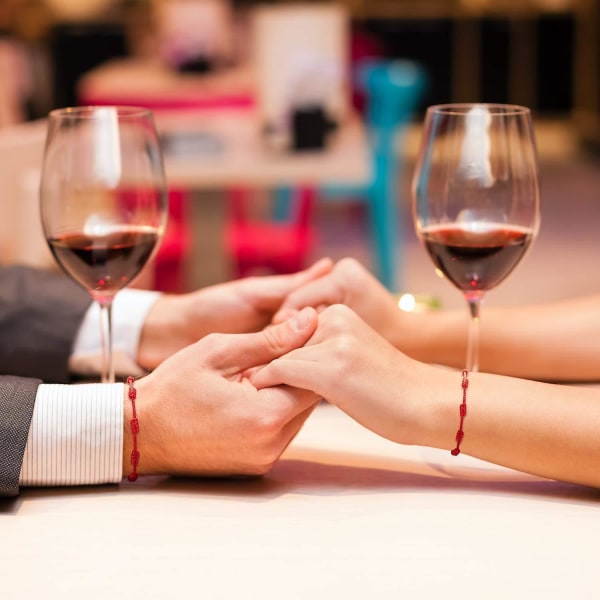 6 stk. Sommer Armbånd i Rød Snøre - Justerbar Rød Armbånd