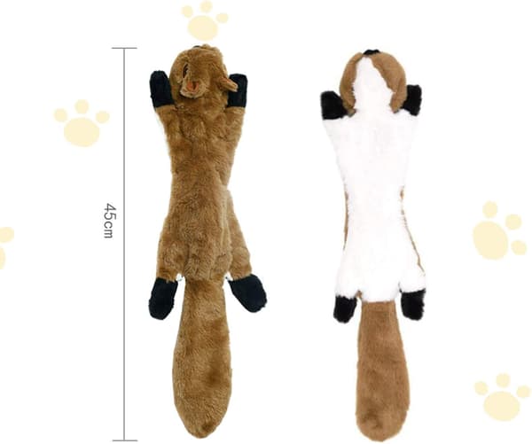 Plush Lydlegetøj 2-pak, Kvæklegetøj til Hunde, Ustoppede Sikre Tyggelegetøj