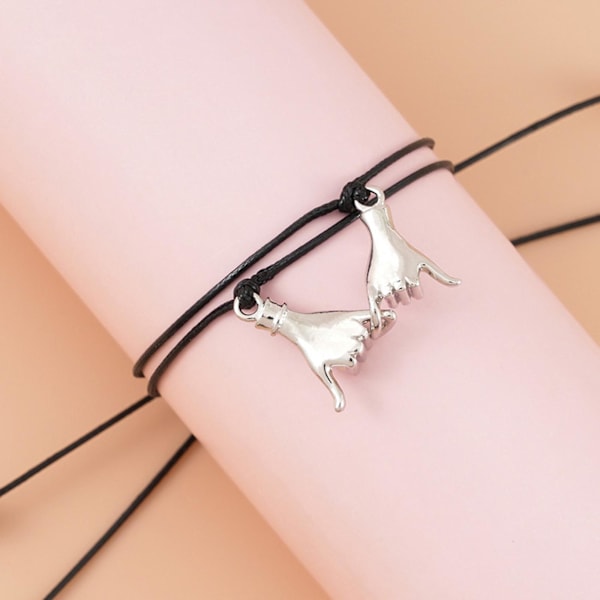 2 stk./sæt Pinky Promise Distance Matching Armbånd til par bedste ven