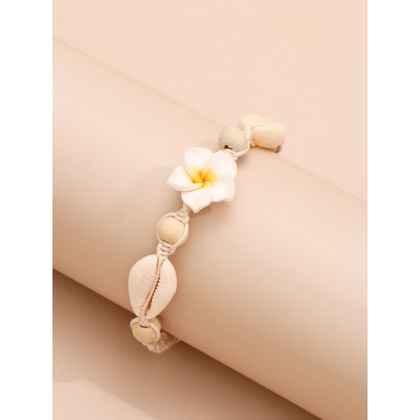 1 stk (Hvid) Generiske Anklets Skaller Blomster Anklet Skaller Ankel