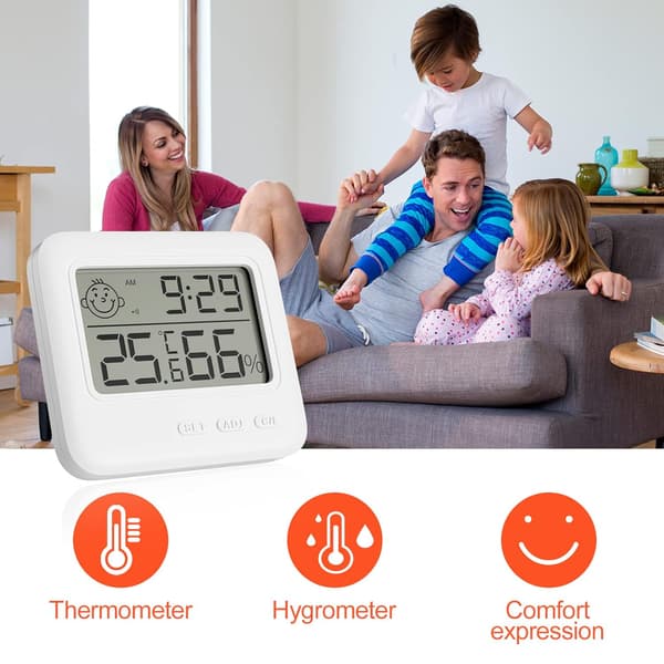 1 stk Mini Digital Hygrometer Termometer, Bærbar Høy Nøyaktighet