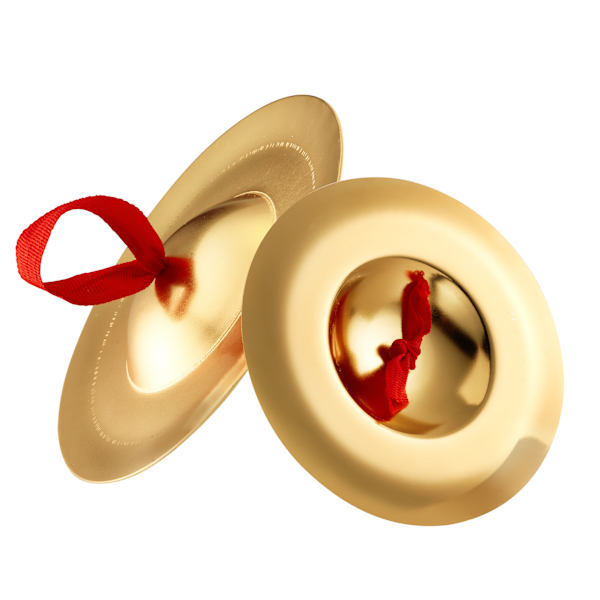 2 stk. Messinghåndholdte Cymbaler, Musikkutstyr for Messing