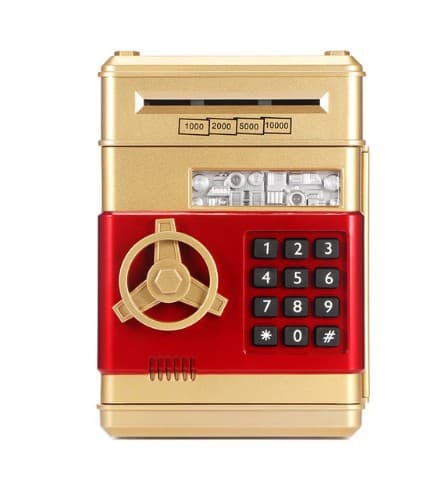 Elektronisk Spargris med Automatisk Dispenser, (Rustik Guld) Mini ATM