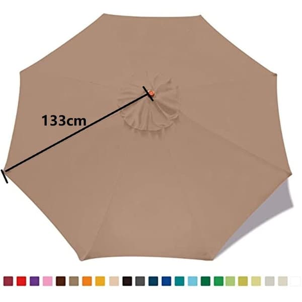 Reservedeksel for parasoll - 8 ribber - Diameter 2,7m - Vannpro