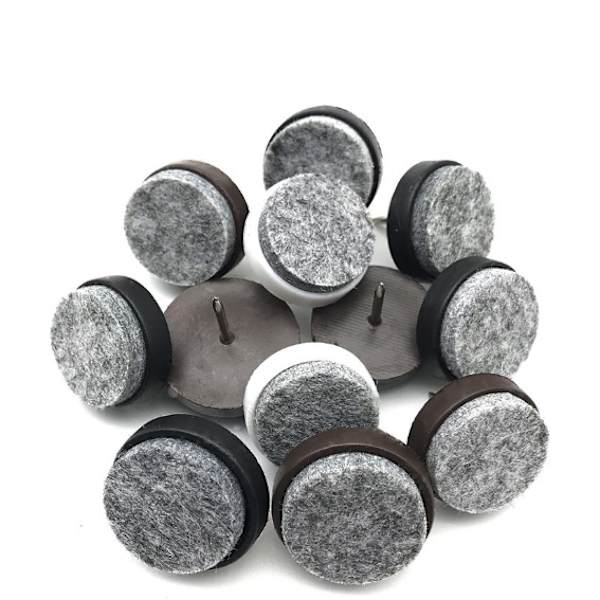 50-pack filt-spikdynor runda spikdynor för stolsben