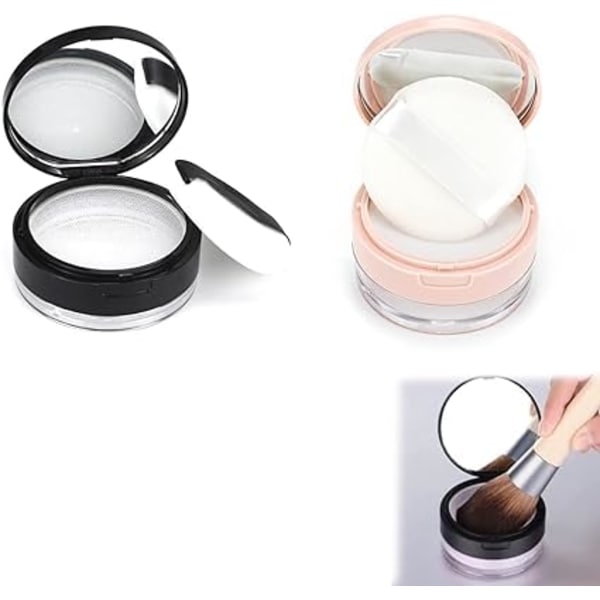2 makeup krukker, smukke og praktiske, små og bærbare