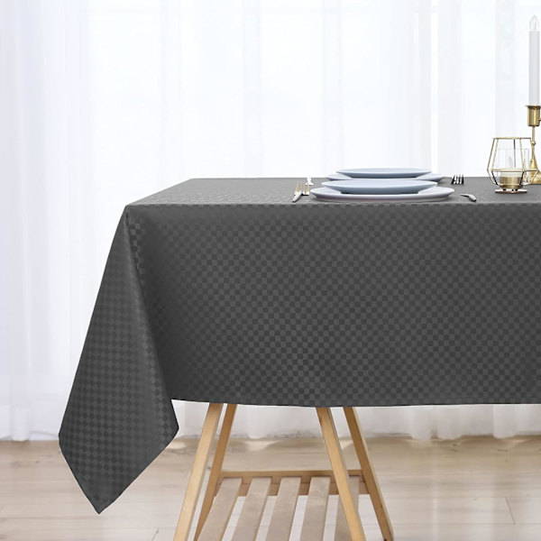 (Svart) Polyester Tyg Rektangulär Duk 80x120cm