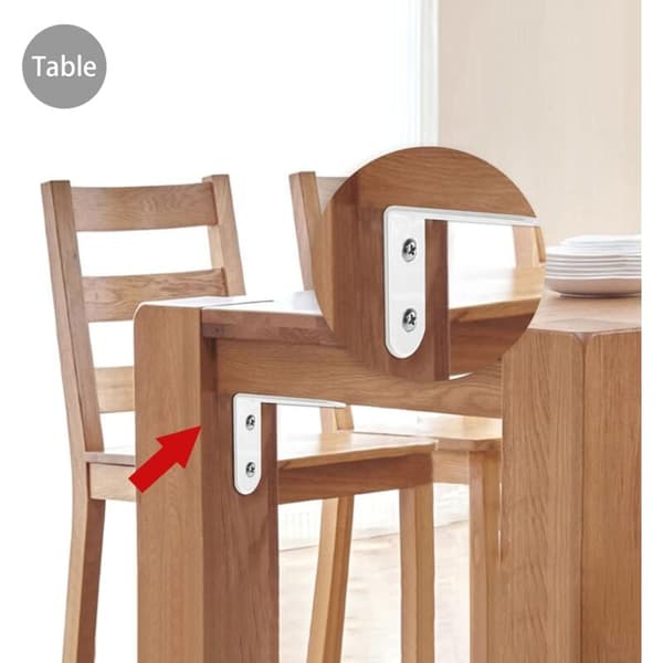 12-pack rostfria hörnfästen 40 x 40 mm för montering av trä