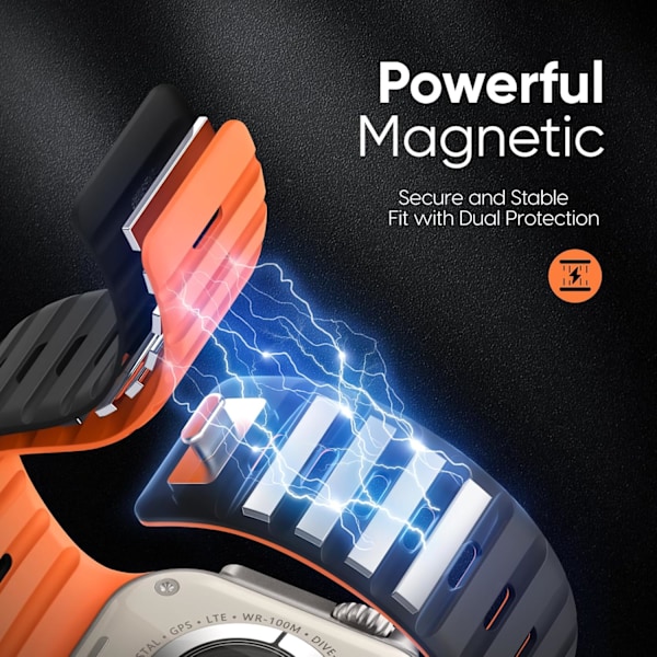 Silikon Magnetiske Bånd Kompatibelt med Apple Watch Band 41mm 40mm 38mm for Menn Kvinner, Sport Justerbar Loop Strap