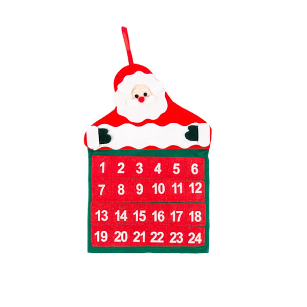 1 stk. Julekalender med daglige fornødenheder, ikke-vævet julemand