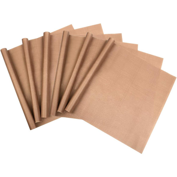 Adecco LLC-ark för värmepress, 6-pack non-stick ugnsunderlägg, värmebeständig hantverksmatta överföringsark (16 x 12 tum)