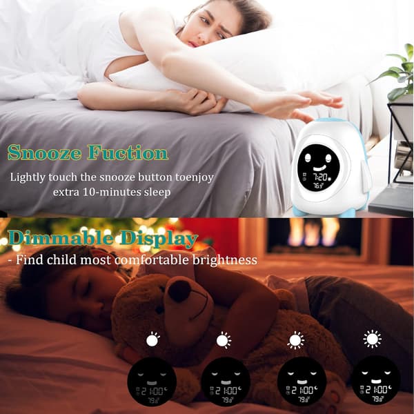 Barnklocka, söt klocka för småbarn sovande tränare med natt