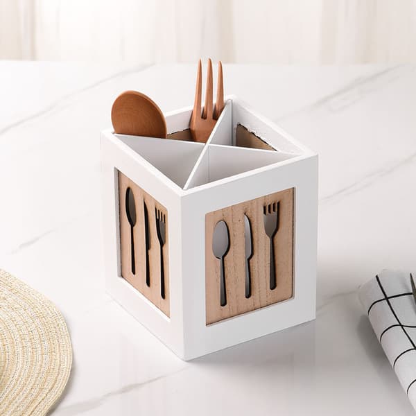 1 besticksställ, träbox Modern handgjord, multifunktionell