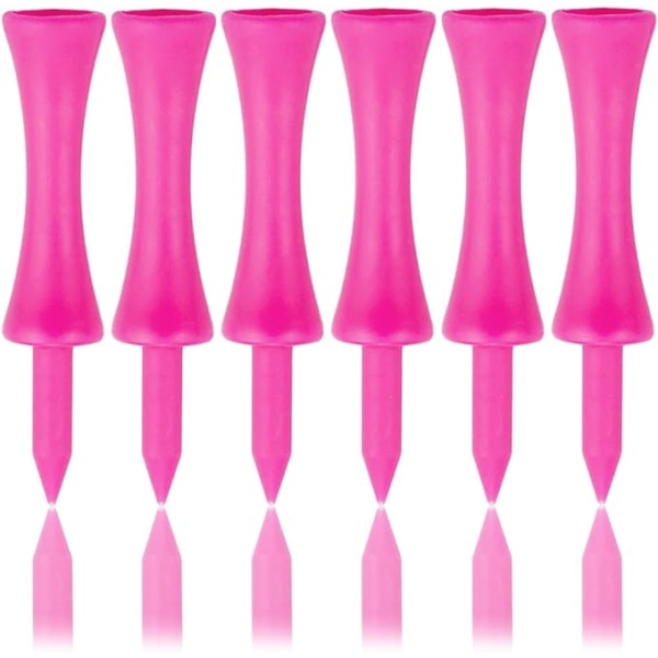 50-pack 57 mm Rosa Plastgolfte