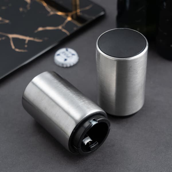 Automatisk magnetisk flaskeåpner i rustfritt stål - Trykknapp