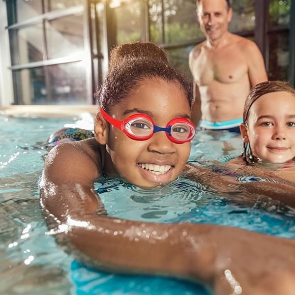 Kids swimming goggles in red and blue - for boys and girls aged